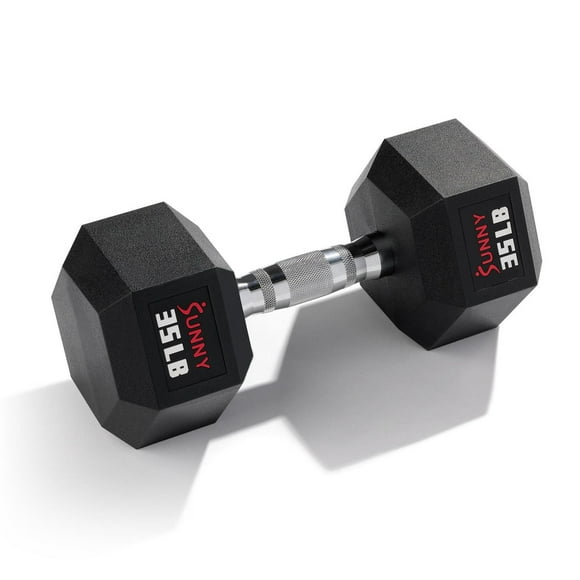 Sunny Health & Fitness Core Fit Hex Style Dumbbell 35 LBS, Single- SF-DB03