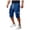 Blue, variant on Leey-World Men's Shorts Athletic Cargo Pants for Men Slim Fit Elastic Hiking Shorts Summer Above Knee Outdoor Cargo Shorts Multi Pockets Pull On Pants(Black,XL)