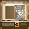 thumbnail image 2 of VAMOP 33" Bathroom LED Mirror,Shatter-Proof HD Tempered Glass LED Mirror with Defogger, Adjustable Color Temperature,Touch Control,Wall Mounted,Right Angle, 2 of 8