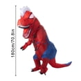 thumbnail image 3 of HTQWLP Halloween Superhero Spider-Rex Inflatable Costumes, 70.8" Adult Tyrannosaurus Rex Dinosaur Inflatable Halloween Costume Unisex Size, Halloween Party Fancy Dress up Performance Clothes, Red, 3 of 3