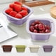 thumbnail image 1 of Juego de Colador y Tazón Apilables | Cesta para Lavar Frutas y Verduras de Doble Capa 2 En 1 | Colador de Alimentos y Ensaladera | Plástico Abs, Blanco/Rojo/Verde/Morado, 1 of 7