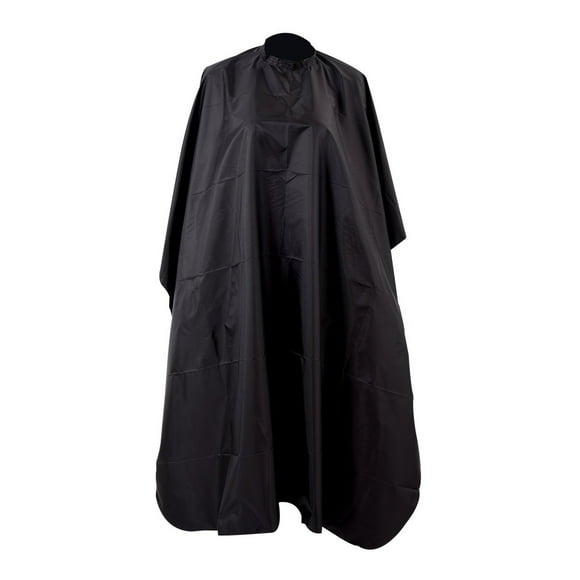 black salon hair nylon solid color cape snap closure 50 in. x 60 in.