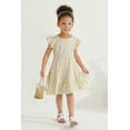 thumbnail image 2 of Tiny Cutey Toddler Baby Girl Dress Summer Ruffle Sleeve Solid Beach Boho Dresses Sundress Clothes for 5-6T, 2 of 7