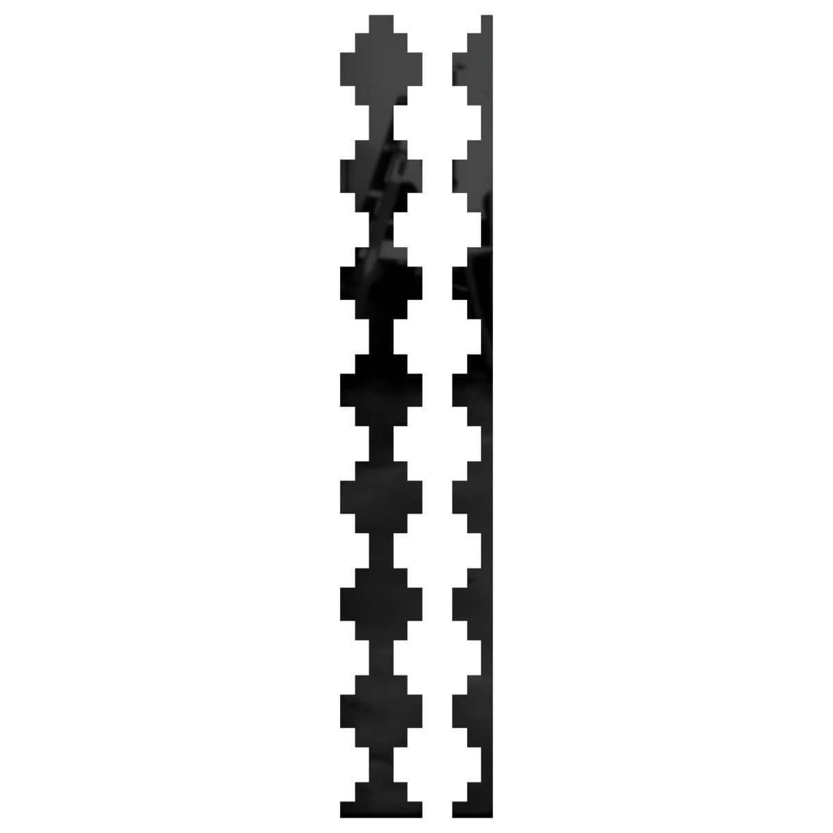 Ekena Millwork 47"H x 1/8"T Gypsum Adjustable Acrylic Decorative Slat Wall Panel Kit, Black (contains 14 Slats + 1 Straight Edge Starter Slat)