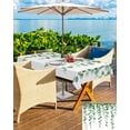 thumbnail image 5 of Fsddascl Spring Eucalyptus Leaf Outdoor Tablecloth - 60x84 Inch Rectangle Dining Table Cover, Simple Botanical Branches Vines Waterproof Outdoor Table Cloth with Umbrella Hole & Zipper for Patio, 5 of 7