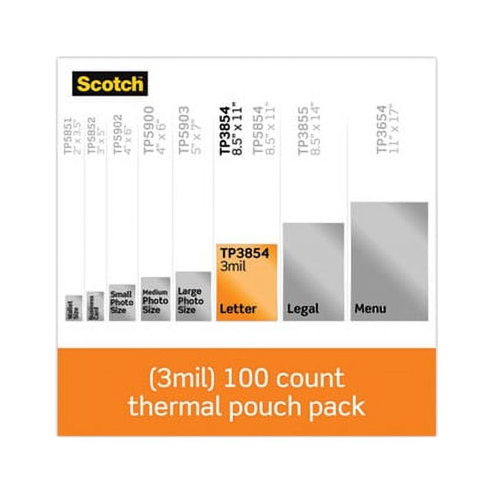 Laminating Pouches 3 mil, 9" x 11.5", Gloss Clear, 100/Pack