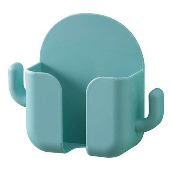 Wall Mount Phone Holder Self-Adhesive Wall Beside Organizer Storage Box Plastic Charging Phone Stand Remote Wall-Mounted Phone Brackets Holder for Bedroom
