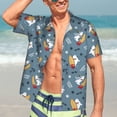 thumbnail image 5 of KLL Men's Hawaiian Shirt Short Sleeve Button Down Beach Shirts-Surf Shark, 5 of 5