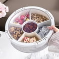 thumbnail image 2 of Multi Compartment Candy And Nut Storage Box With Clear Lid For Dust Proof Modern Design Plastic Fruit Snacks Platter, 2 of 8