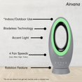 thumbnail image 3 of Airvana Bladeless Rechargeable Indoor/Outdoor Fan, Graphite, 3 of 10