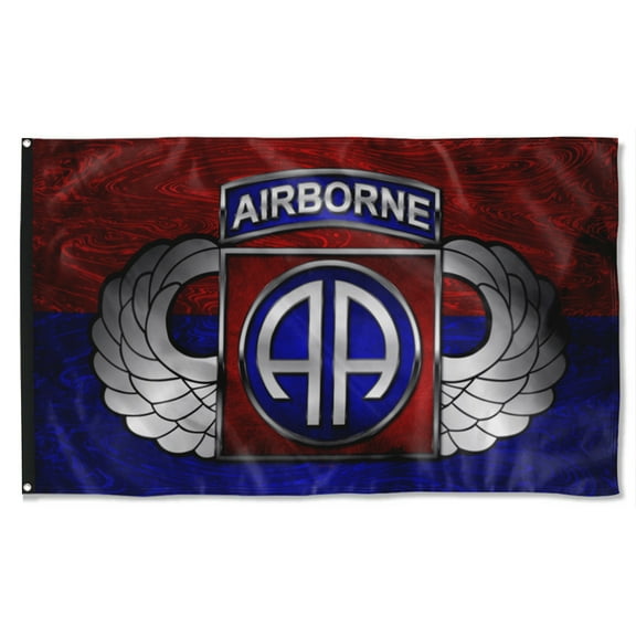 Cayyon 82nd Airborne Division Winged Flag 3x5Feet Military Banner with 2 Brass Grommets