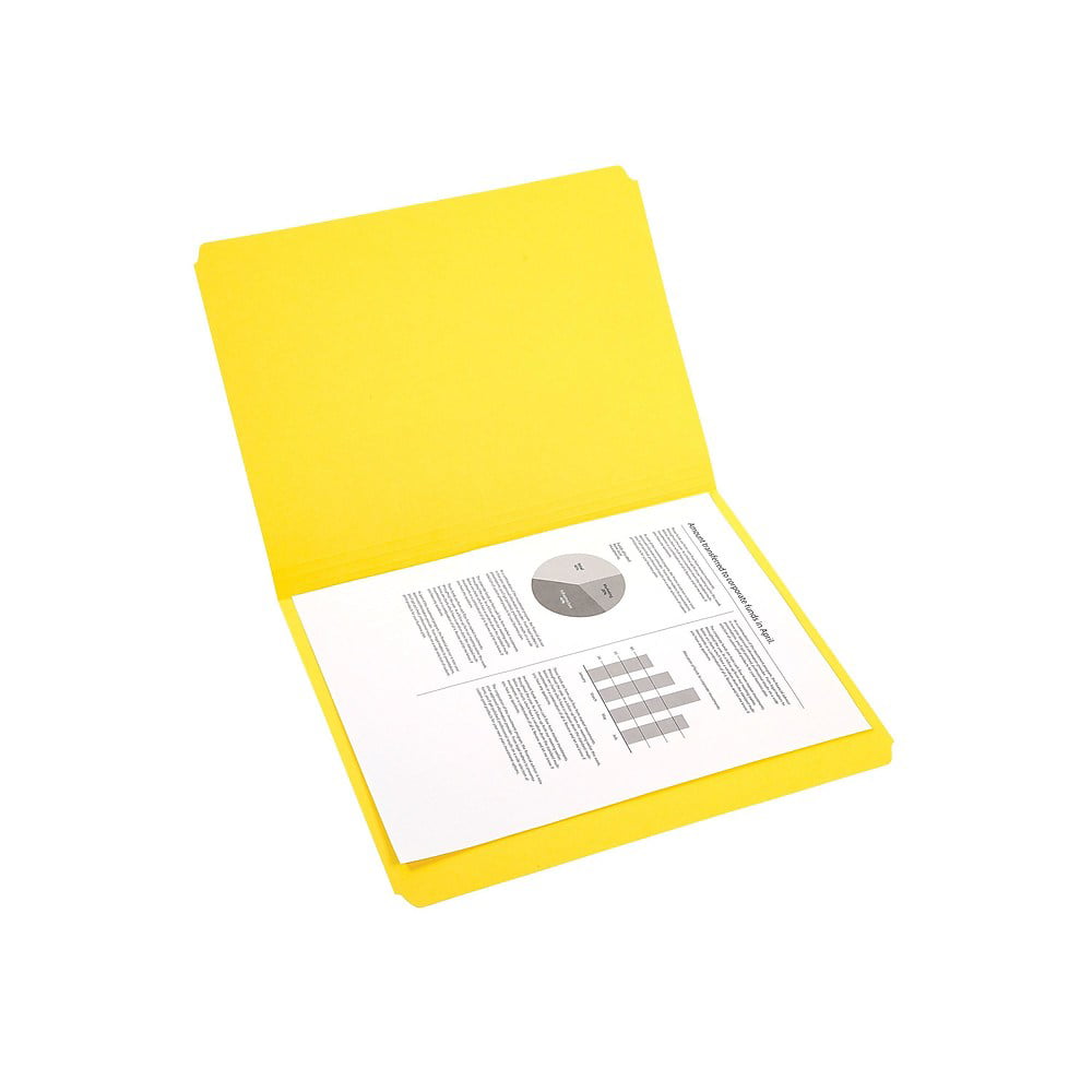Staples Top-Tab File Folders Straight-Cut Tab Letter Size Yellow 100/BX 509661 