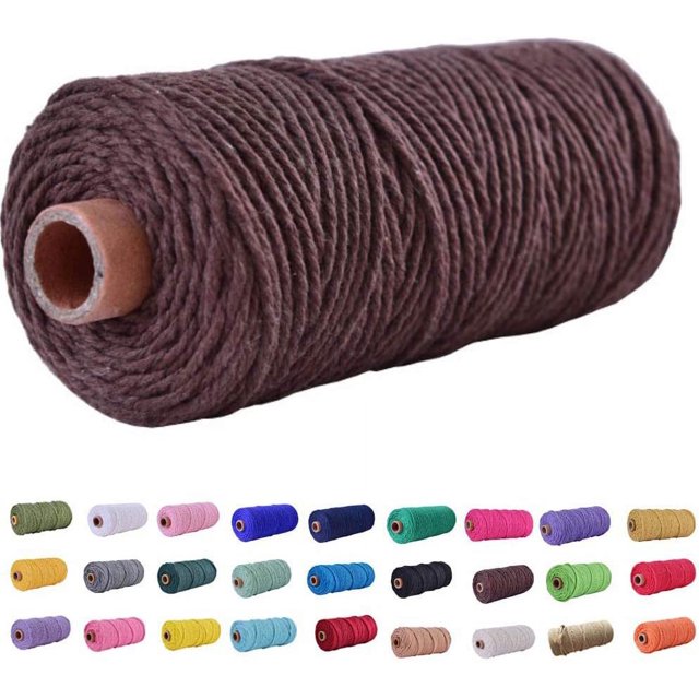 volteado (109 yardas/0.059 in/35 colores opcionales) Cordel de algodón para panadero DIY Craft Macramé Cuerda de algodón natural Fabricación de manualidades Cuerda de tejer Cuerda DIY Decoración de bo