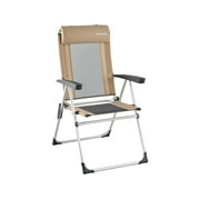Decathlon Quechua Comfort Reclinable Folding Steel Camping Chair, Grey, NS, 4650