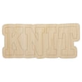 thumbnail image 1 of Knit Fun Text Wood Shape Unfinished Piece Cutout Craft DIY Projects - 6.25 Inch Size - 1/4 Inch Thick, 1 of 7