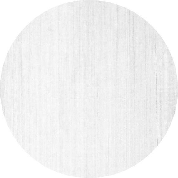 Ahgly Company Indoor Round Solid Gray Modern Area Rugs, 4' Round