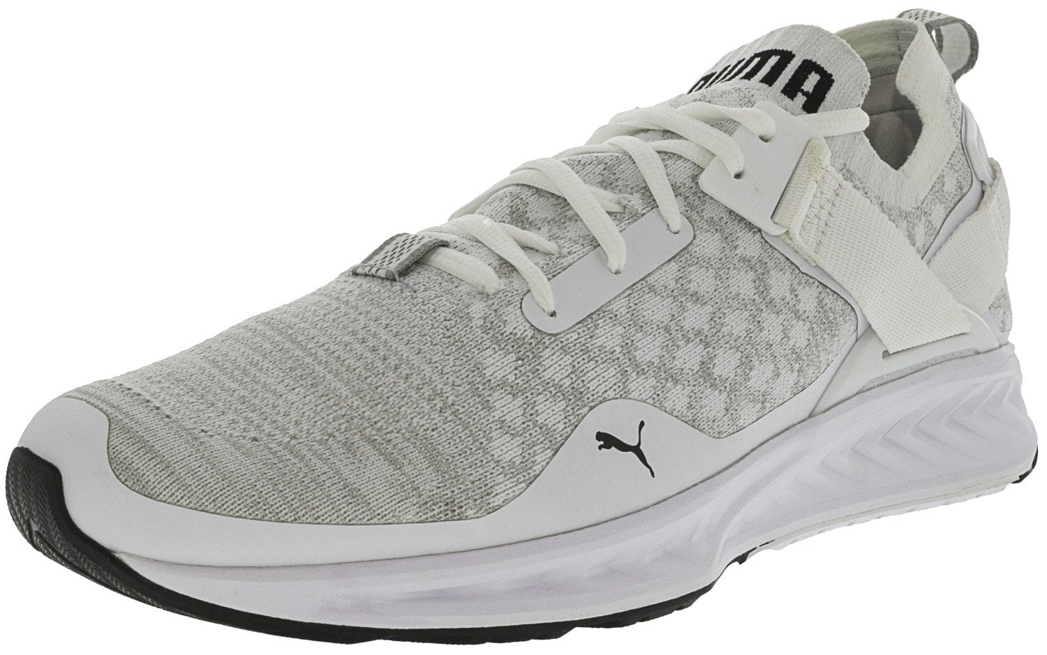 Puma Men's Ignite Evoknit Lo White Vaporous Grey Black Ankle-High Running 11M - Walmart.com