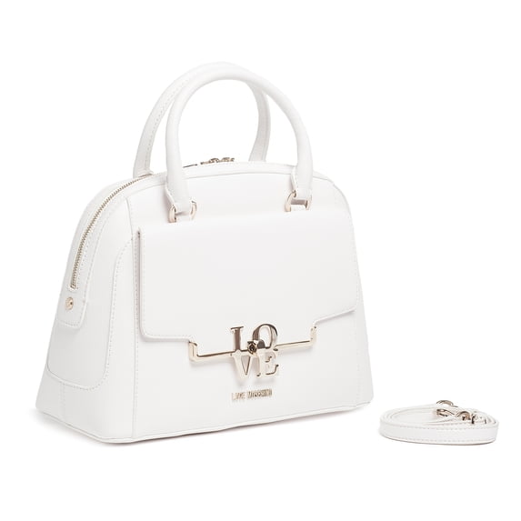 Moschino JC4022 0100 White Satchel/Shoulder Bag