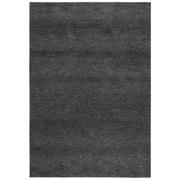 Alora Decor Luna 5'x7'6" Solid/Tone on Tone Charcoal/Charcoal Area Rug