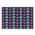 thumbnail image 1 of Xmas Cutting Board, Celebration Pattern Vertical Borders Spring Floral Circles, Decorative Tempered Glass Cutting and Serving Board, Small Size, Dark Blue Teal Pink, by Ambesonne, 1 of 1
