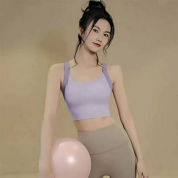 REORIAFEE Women's Sports Bras Pull on Wide Strap No Underwire Push up Bralette Racerback Comfortable Low Impact Bras S-2XL