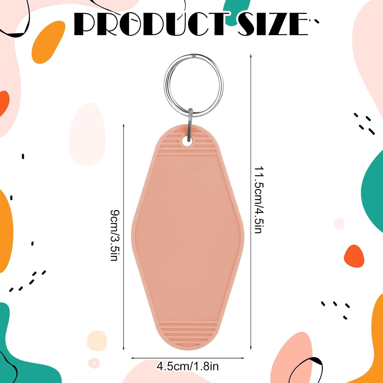 20/30/40/80 PCS Hotel Keychain Blank with Key Rings, 60 Colors Motel Key Chains for DIY Keychains