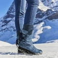 thumbnail image 3 of EINCcm Autumn And Winter New Woolen Yarn Snow Boots Back Strap Plus Size Boots Women Blue,43, 3 of 4
