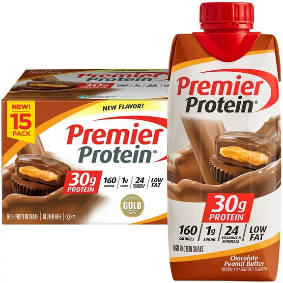 Premier Protein 30g High Protein Shake, Chocolate Peanut Butter (11 fl. oz., 15 pk.)
