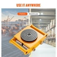 thumbnail image 6 of VEVOR 4PCS Machinery Skate Dolly, 26455LBS/12T Industrial Machinery Mover, Heavy Duty Carbon Steel Machinery Moving Skate & 4 Carbon Steel Wheels and 360° Rotation Non-Slip Cap for Warehouse, 6 of 9