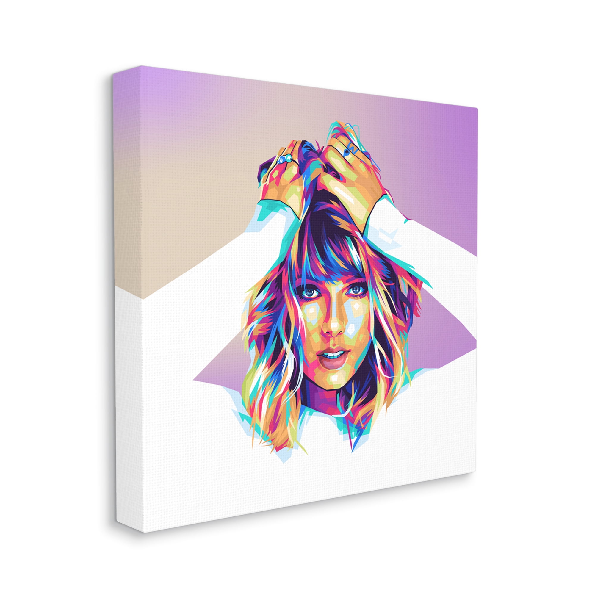 Stupell Industries Modern Taylor Portrait Abstract Painting Gallery Wrapped Canvas Art Print Wall Art, 30 x 30