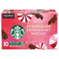 thumbnail image 2 of Starbucks K-Cup Coffee Pods, Peppermint Mocha Naturally Flavored Coffee for Keurig Coffee Makers, 100% Arabica, Limited Edition Holiday Coffee, 1 Box (10 Pods), 2 of 5