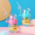 thumbnail image 2 of 8.5 oz Cute Kids Water Bottle with Straw,Toddlers Reusable Travel Bottle Drinking Bottle Lightweight Leak Proof Water Plastic Bottle with Cute Design for School Girls and Boys, 2 of 10