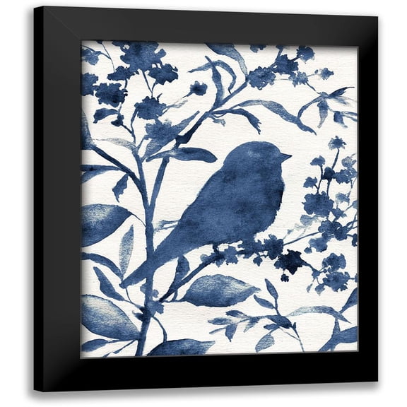 Robinson, Carol 12x14 Black Modern Framed Museum Art Print Titled - Bluebird Silhouette II