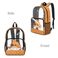 thumbnail image 2 of ZIATUBLES Clear Backpack Heavy Duty 17 Inch, Fabric & PVC Transparent Bag with Front & Side Pockets, See Through Backpack for School Work Security Travel, 2 of 7