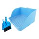 thumbnail image 5 of Inodoro para papelera de conejo, orinal, ropa de cama esquinera con pala y escoba, bandeja para mascotas para conejos, hámster, chinchilla y hurón , azul estilo A azul un, 5 of 8