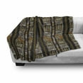 thumbnail image 3 of Zambia Soft Flannel Fleece Throw Blanket, Bohemian Civilization Striped Grunge Fashion Culture Pattern, Cozy Plush for Indoor and Outdoor Use, 50" x 60", Multicolor, by Ambesonne, 3 of 6