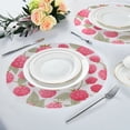 thumbnail image 6 of Round Placemat Heat Resistant & Wrinkle-Free Dining Table Decor Placemat For Home & Weddings Raspberry Pattern, 6 of 7