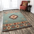 thumbnail image 3 of Rizzy Rugs Southwest Area Rug SU2008 Gray Blue Jagged Shapes 2' 6" x 8' Rectangle, 3 of 4