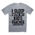 thumbnail image 5 of Mens Funny Joke shirt I Sleep With My Kid's Teacher Shirt Homeschool Dad Shirt Funny Graduation Tee (Medium Navy Blue), 5 of 6