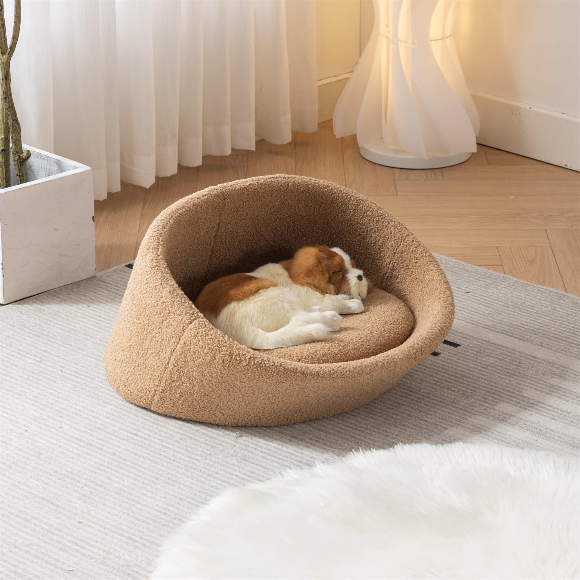 Pefilos 21" Dog Beds for Small Medium Dogs, Waterproof Memory Foam Indoor Pet Sofa Bed with Sides, Non-Slip Bottom Cat Couch Bed, Brown Pefilos 21" Dog Beds for Small Medium Dogs, Waterproof Memory Foam Indoor Pet Sofa Bed with Sides, Non-Slip Bottom Cat Couch Bed, Brown