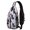 French Bulldog and Rose Purple Pattern, variant on French Bulldog and Rose Purple Pattern Sling Backpack, Cycling Sling Bag with Earphone Port, Adjustable Strap Gift Ideas for Holiday Birthday Gifts