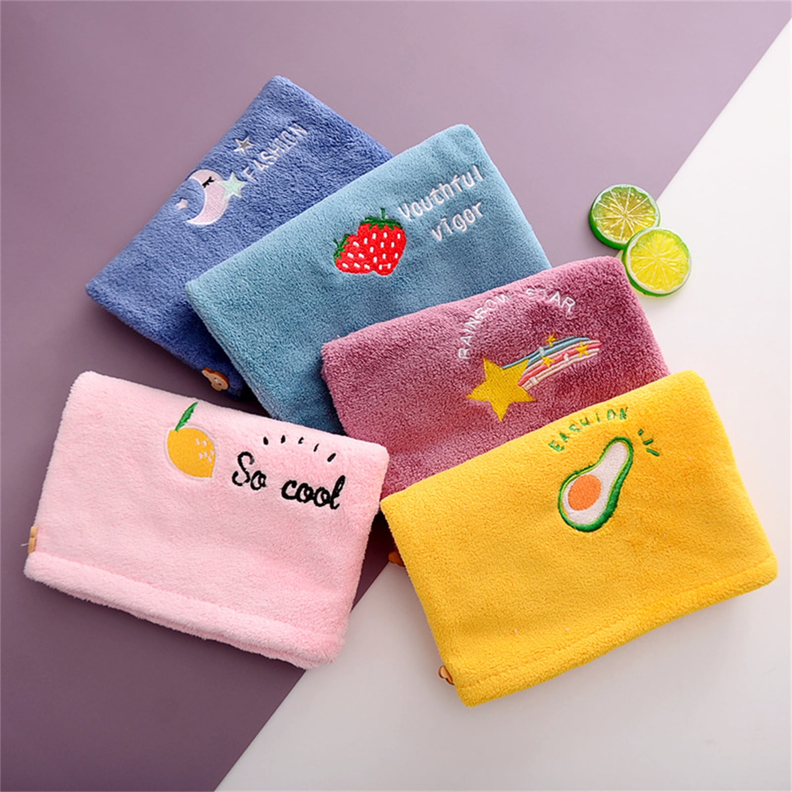 taosunzt 速干干发帽 防脱发 珊瑚绒 防损伤头巾帽 女士粉色