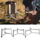thumbnail image 3 of Soporte de horno, accesorios de tazón de fuego de acero inoxidable, herramientas de chimenea al aire libre, 3 of 5
