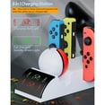 thumbnail image 4 of Base organizadora con estación de carga para mandos - Soporte cargador compatible con Nintendo Switch y Joycons OLED, mando Pro - Torre de almacenamiento de accesorios para juegos, base para TV, 4 of 7