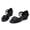 Black, variant on Women's Low Heel Latin Dance Shoes, Open Toe Cross Strap Ballroom Sandals, Professional Practice Footwear for Salsa, Tango, Daily Black 36