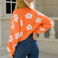 thumbnail image 2 of Vedolay Cardigans for Women Slim Fit Button Down Closure for Winter Orange,S, 2 of 5