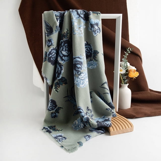 Nvzi Bufanda grande con estampado elegante para otoño e invierno, con tacto de cachemira, chal largo grande, suave y cálido, estilo C