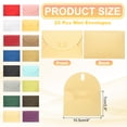 thumbnail image 2 of Uxcell Mini Envelopes, 25 Pack Greeting Card Envelopes with Heart Clasp Tiny Items Storage, Light Yellow 4" x 2.8", 2 of 7