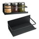 thumbnail image 4 of Solución de almacenamiento para refrigerador en paquete de 2 para organizar la cocina, estantes negros que ahorran espacio, estante magnético para especias, 4 of 8