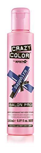 Crazy Color Semi Permanent Hair Color Cream, 150ML (SAPPHIRE)